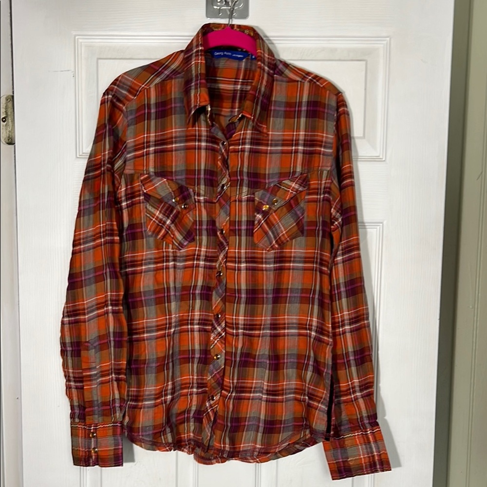 Georg Roth Plaid Button-Down Shirt for Women